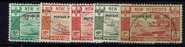 Image of New Hebrides/Vanuatu-English Issues SG D6/10 FU British Commonwealth Stamp